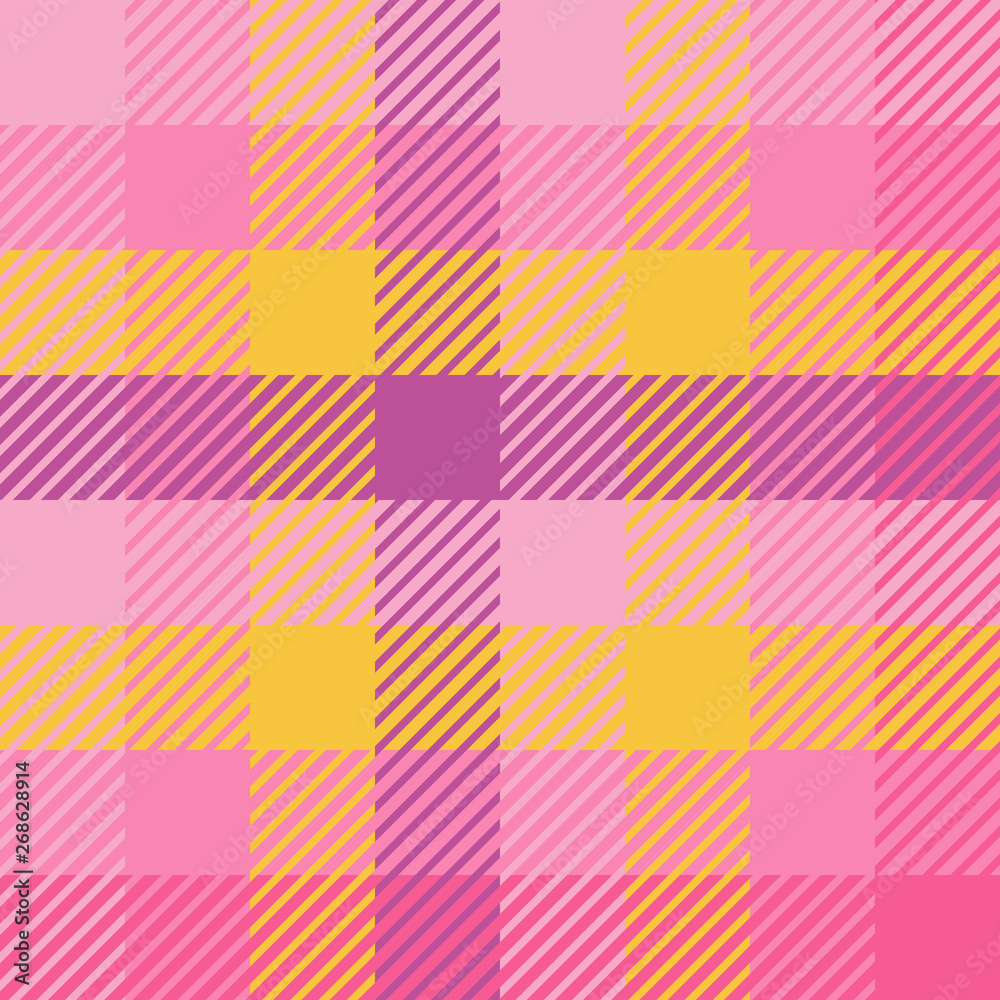 Plaid or tartan vector is background or texture in many color Plaid or tartan vector is background or texture in many color