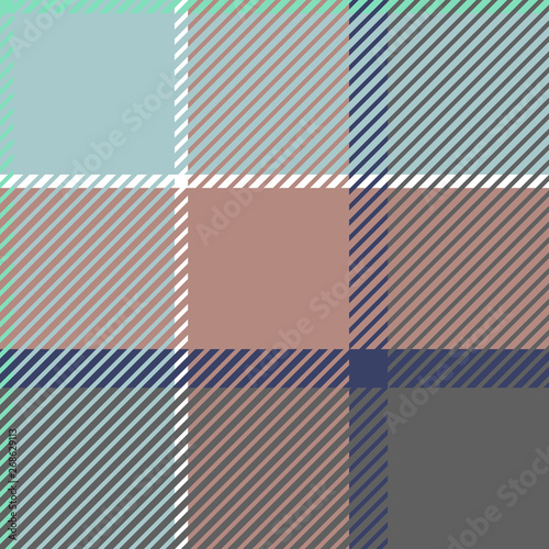 Plaid or tartan vector is background or texture in many color