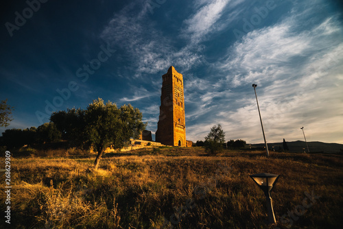 Mosque minaret ruin in Mansourah, Tlemcen, Algeria