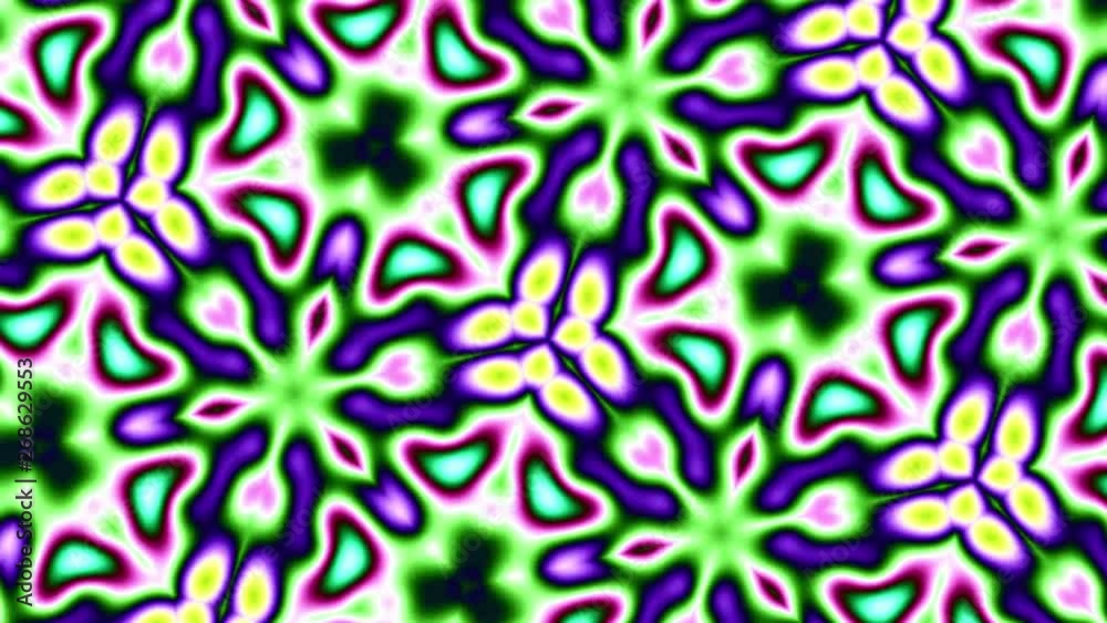 Hypnotism. Hypnosis. Kaleidoscopic looping. Abstraction, mosaic. Psychedelic. Hallucinations. Multi-colored deformation. Background for a concert, night club, performances, video. Hypnotism. Hypnosis. Kaleidoscopic looping. Abstraction, mosaic. Psychedelic. Hallucinations. Multi-colored deformation. Background for a concert, night club, performances, video.