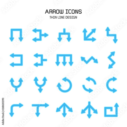 blue arrow icons 