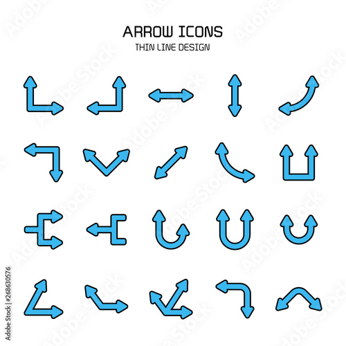 blue arrow icons 