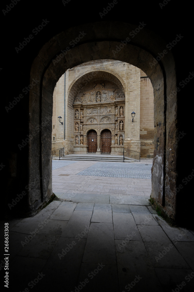 City of Haro, located in the northwest of the community of La Rioja (Spain). important locality of the wine industry and wine tourism. Church of Santo Tomas