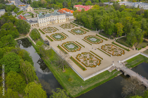 Картината върху платно Aerial view of Branicki Palace in Bialystok