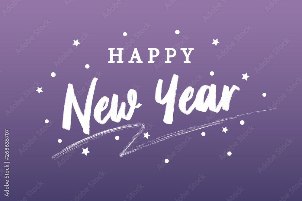 Happy New Year Text. Greeting card. Happy New Year Text. Greeting card.