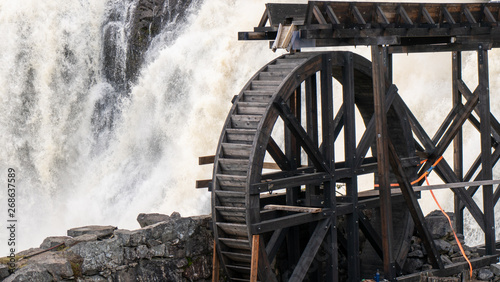 Wodospad Haugfossen Norwegia Norway Norge waterfall fossen