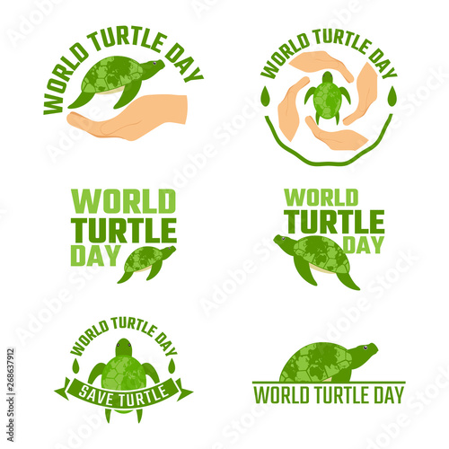 World turtle day campaign-vector illustration background