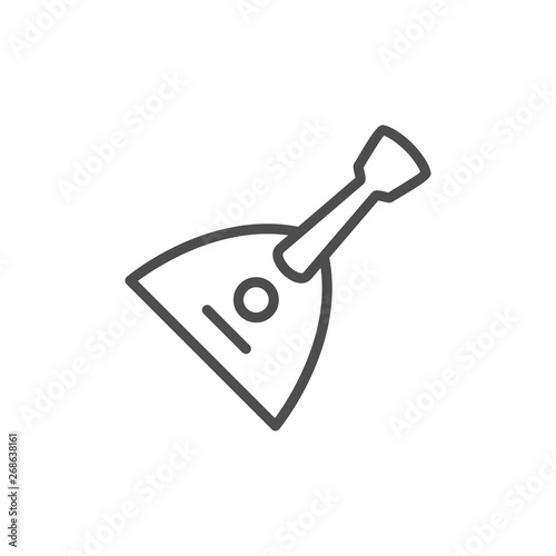 Musical instrument balalaika line outline icon