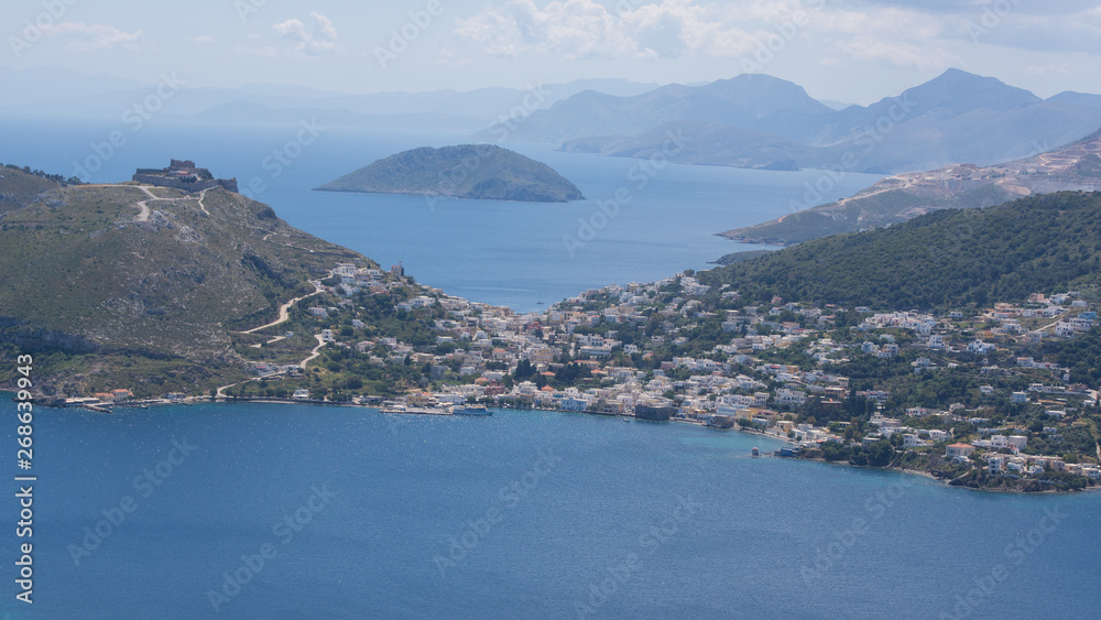 Obraz premium Panorama de l'ile de Leros en grece ile du dodecanèse