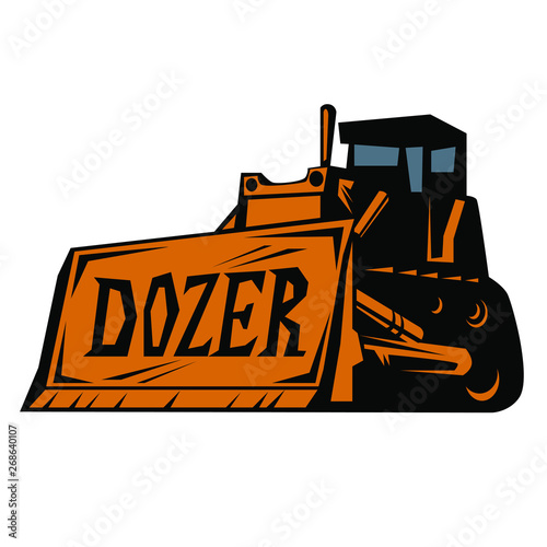 Sign bulldozer board for inscription