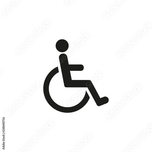 Disabled handicap sign on white background. Vector.