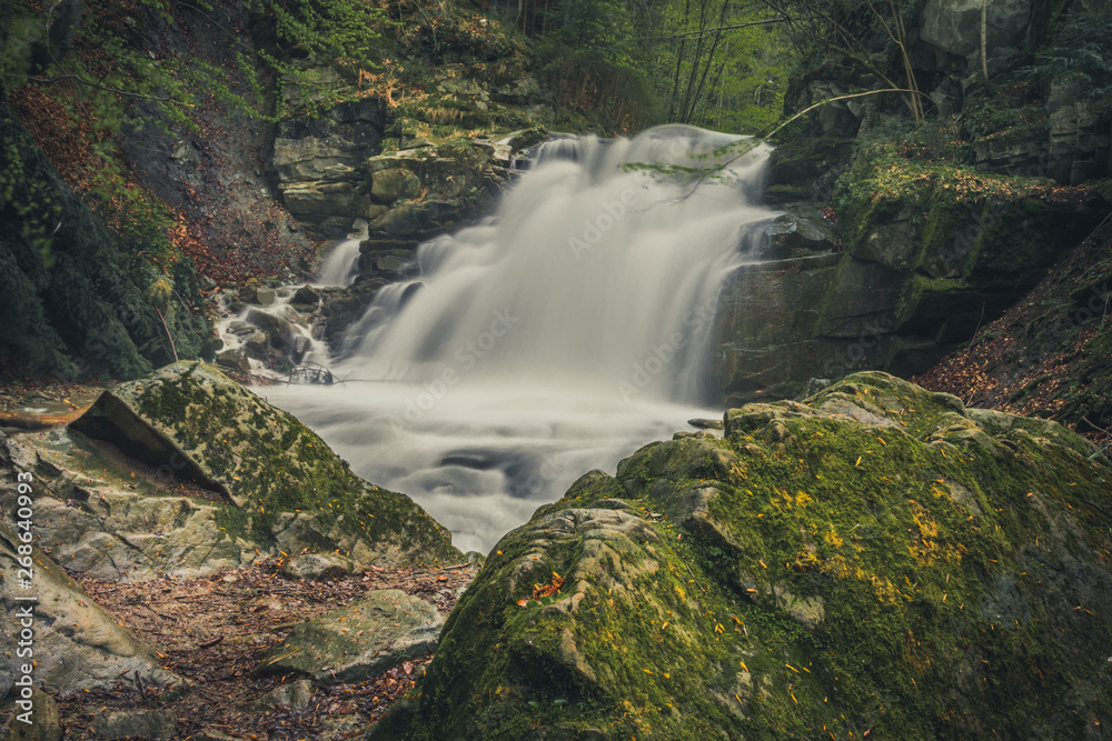Fototapeta premium Waterfall in Polish mountains (Wodospad Wielki)