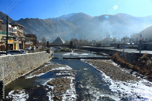 river in winter photo