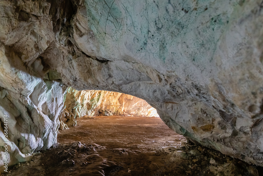 Capres Caves on Punta Rossa in Italy