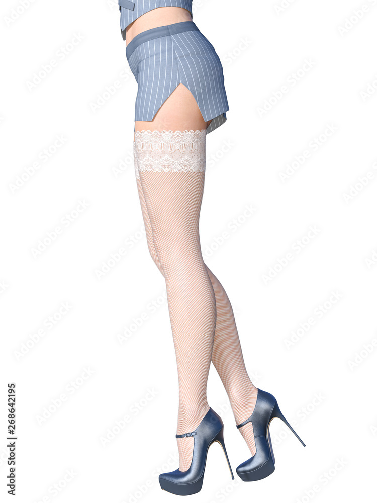 Sexy mini skirt legs high heel 02