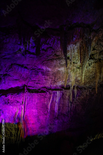 dark cave purple lights Prometheus Cave
