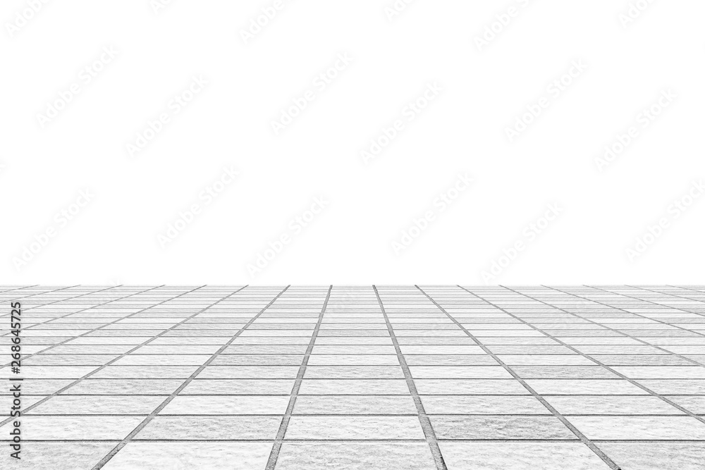 Blank white background and brick floor background