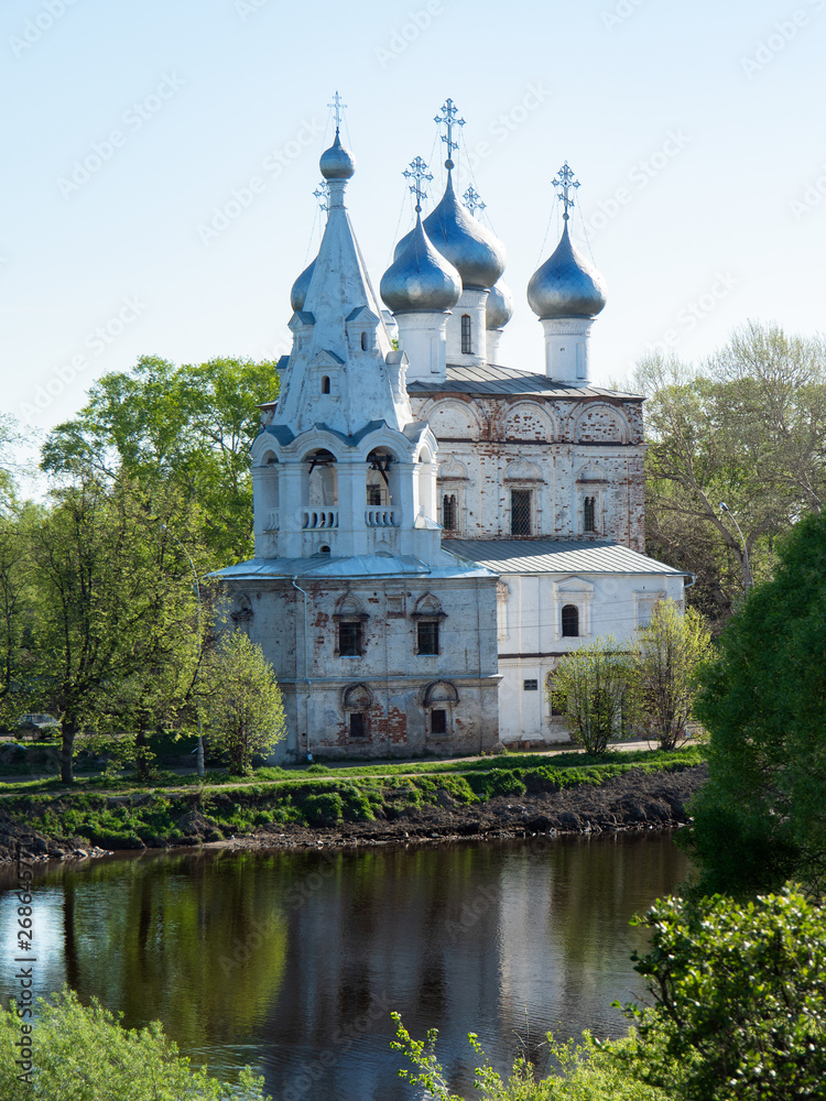 Beautiful scenery with temples. The City Of Vologda.