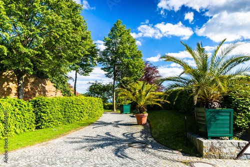 View to the garden at Melk Abbey  Austria