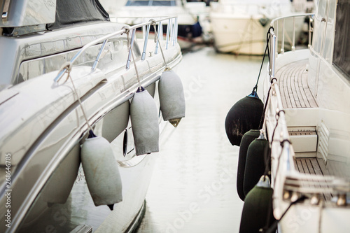 fender to protect the hull of the boat photo