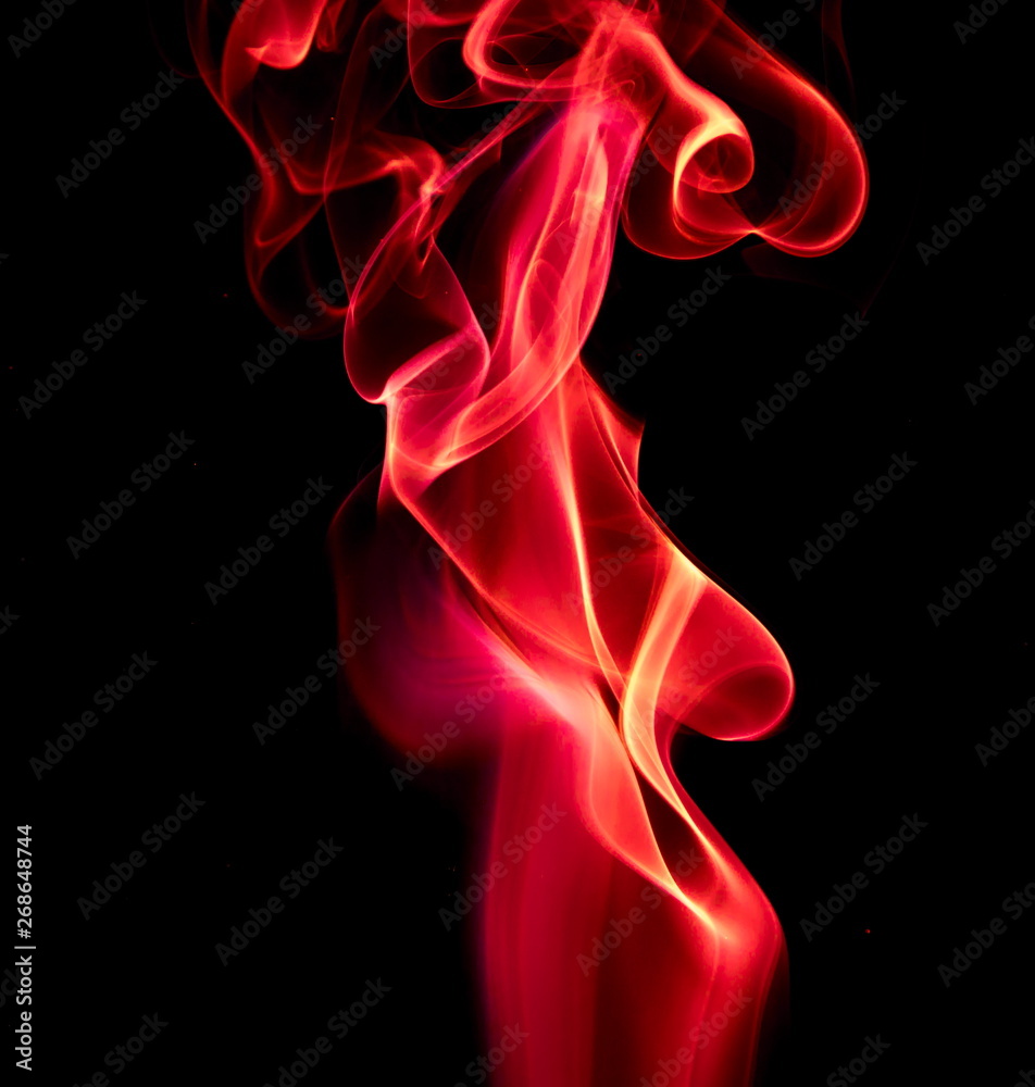 Red smoke on black background Red smoke on black background