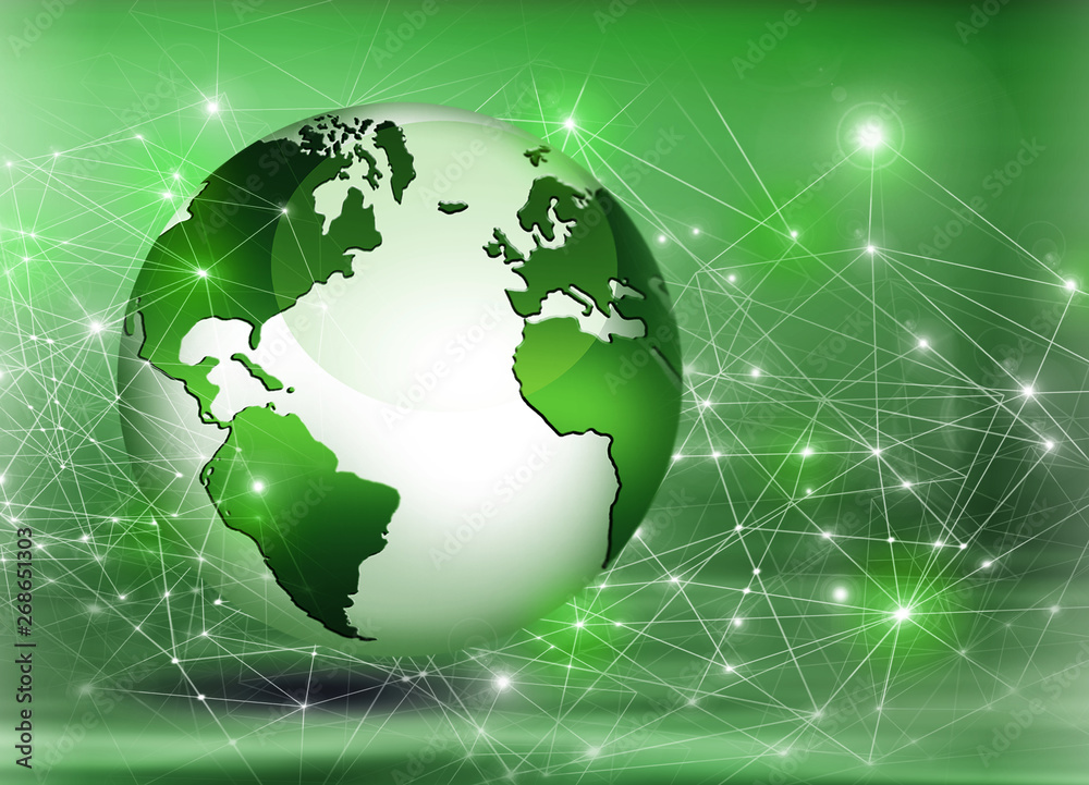 Best Internet Concept of global business. Globe, glowing lines on technological background. Wi-Fi, rays, symbols Internet, 3D illustration Best Internet Concept of global business. Globe, glowing lines on technological background. Wi-Fi, rays, symbols Internet, 3D illustration