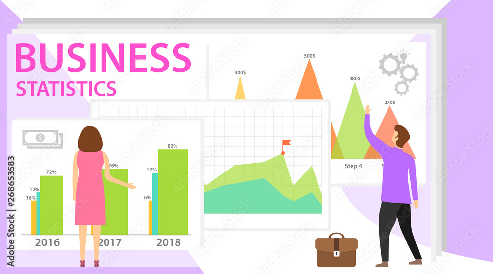 Business statistics. Financial administration concept. Statistics and business statement. Consulting for company performance, analysis