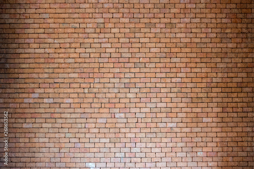 Pattern of red bricks wall background.