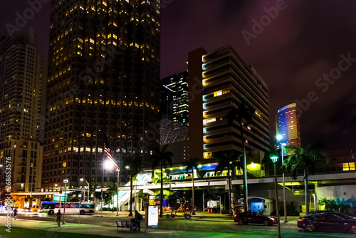 Skyscrapers in downtown Miami by night © Gabriele Maltinti
