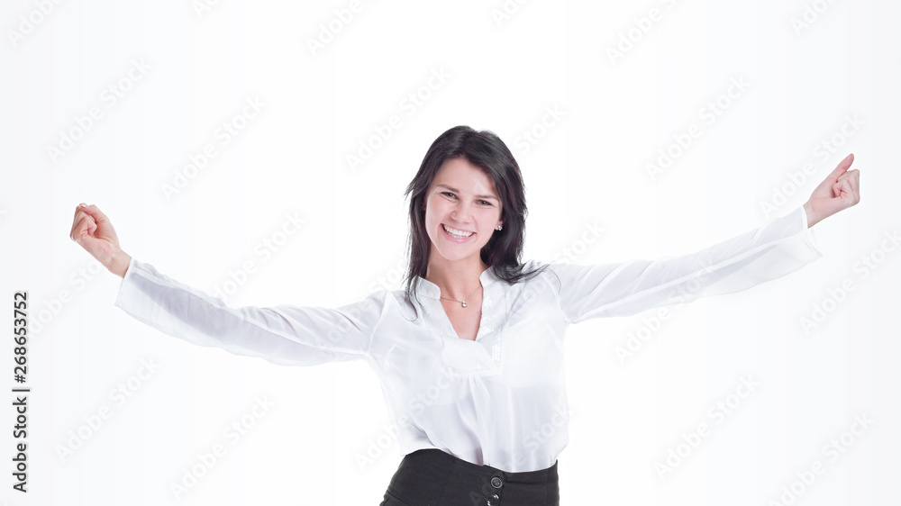 portrait of a happy young business woman portrait of a happy young business woman