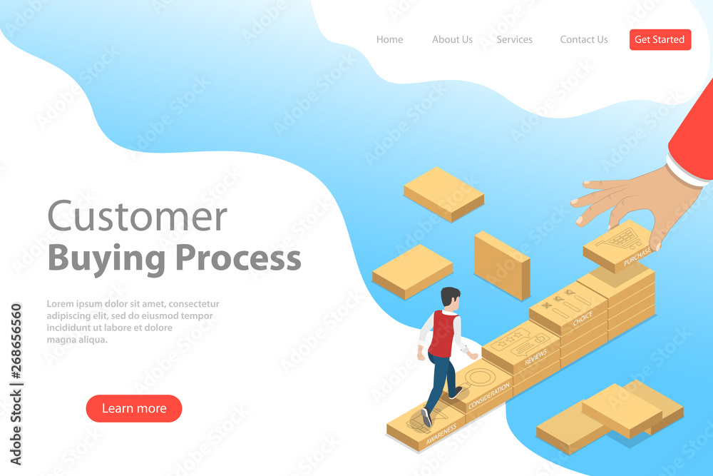 Isometric flat vector landing page template of customer journey map, user buying process, promotion and advertising, digital marketing campaign. Isometric flat vector landing page template of customer journey map, user buying process, promotion and advertising, digital marketing campaign.