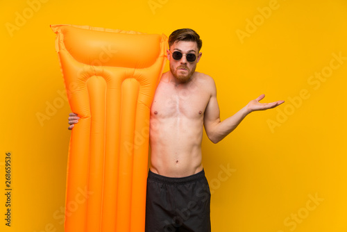 Redhead man in summer holid...