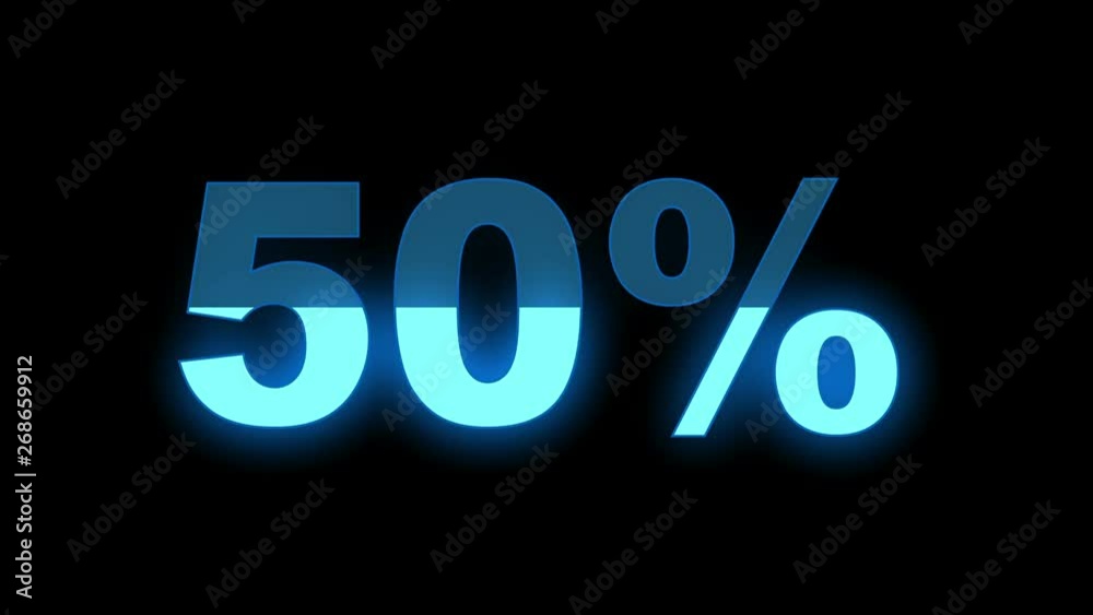 Loading progress - big thick numbers with percentage wiping, alpha mask included