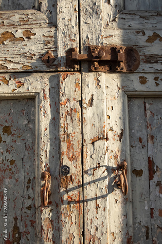 old door with lock