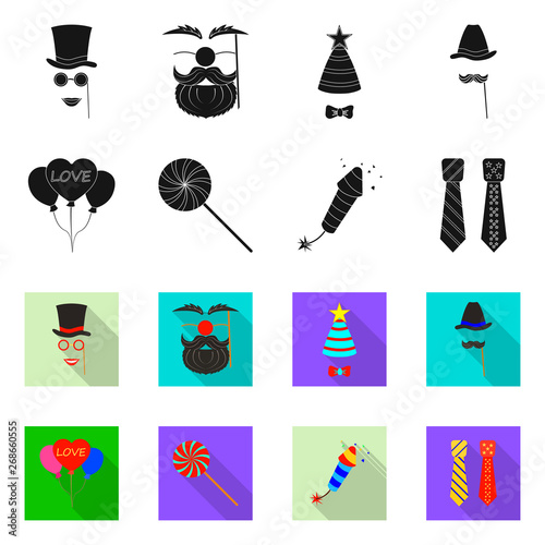 Vector illustration of party and birthday symbol. Set of party and celebration stock vector illustration.