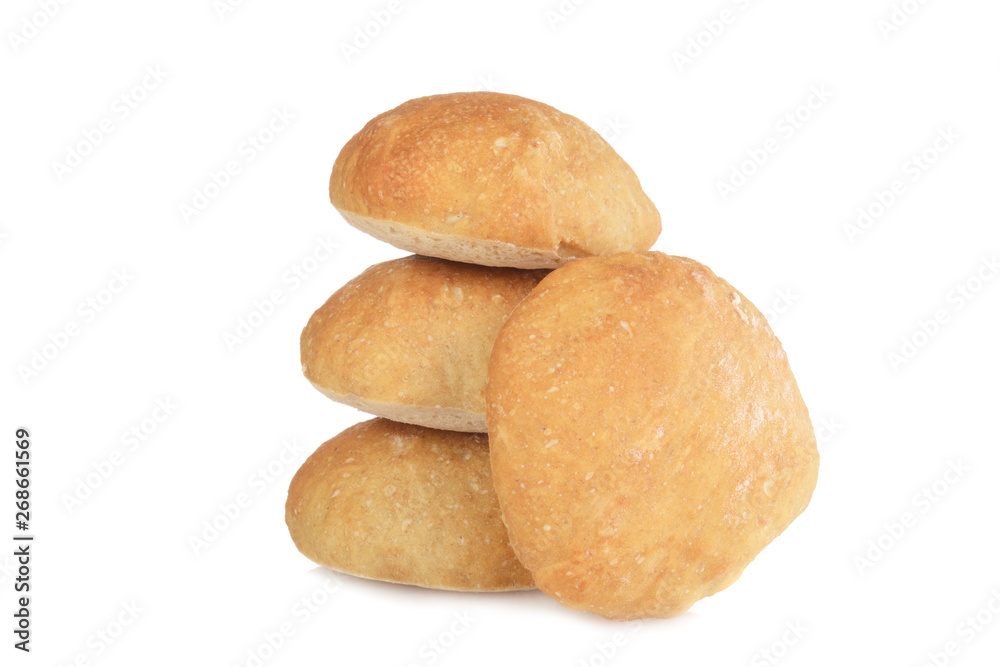 closeup of ciabatta bread rolls