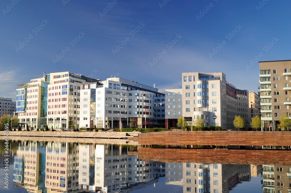 Modern apartment buildings in Stockholm - Sweden