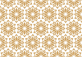 Keuken achterwand Kerstmis motieven patronen Geometrisch sneeuwvlokpatroon in goud en wit  © ELENA
