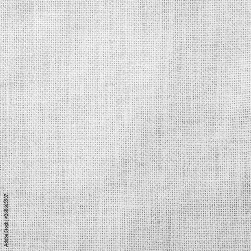 Hessian sackcloth woven fabric texture background light white grey color