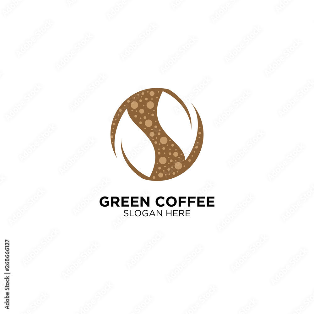 Green Coffee Logo Design Vector Green Coffee Logo Design Vector