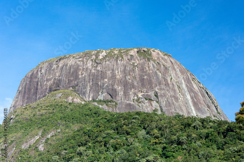 Amazing view of the Three Peaks State Park at Nova Friburgo city, state of Rio de Janeiro, where you can explore the Dragon's Head Peak, Matchbox Peak, and other spots at the park.