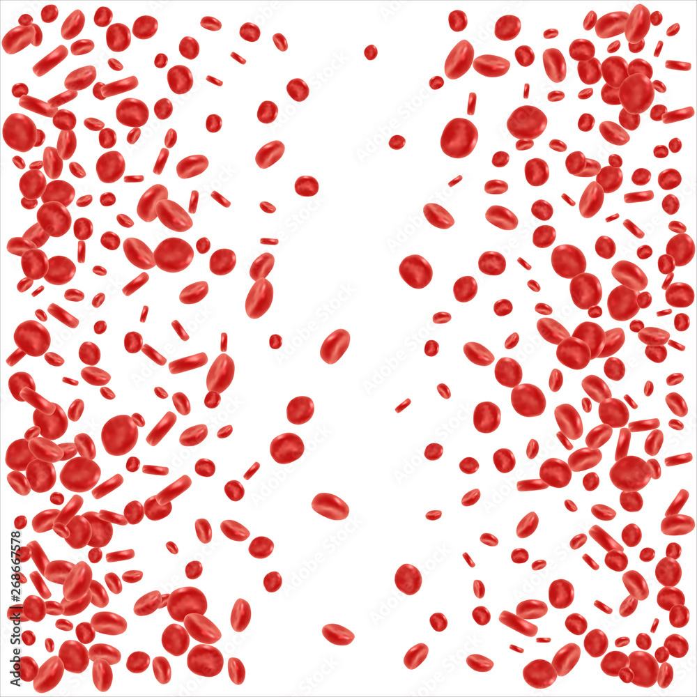 Red blood cell flowing in vein or artery. Vector illustration. Healthcare and medical zoom concept. Red blood cell flowing in vein or artery. Vector illustration. Healthcare and medical zoom concept.