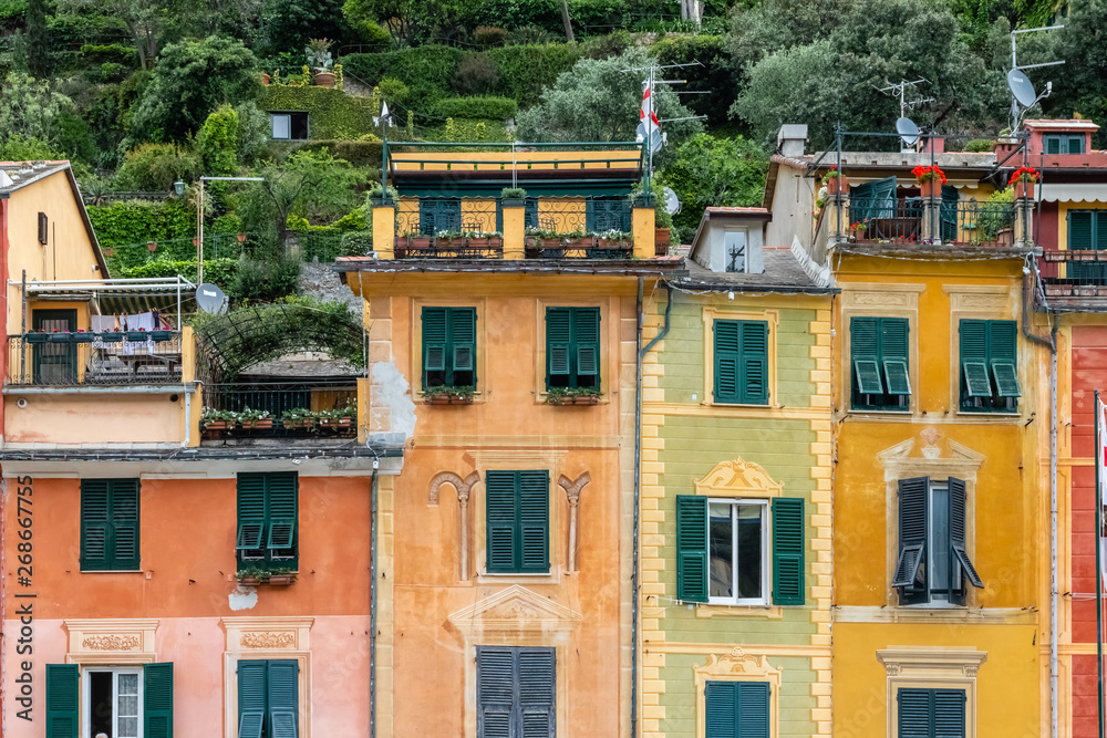 the village of Portofino, on the coast League, in Italy