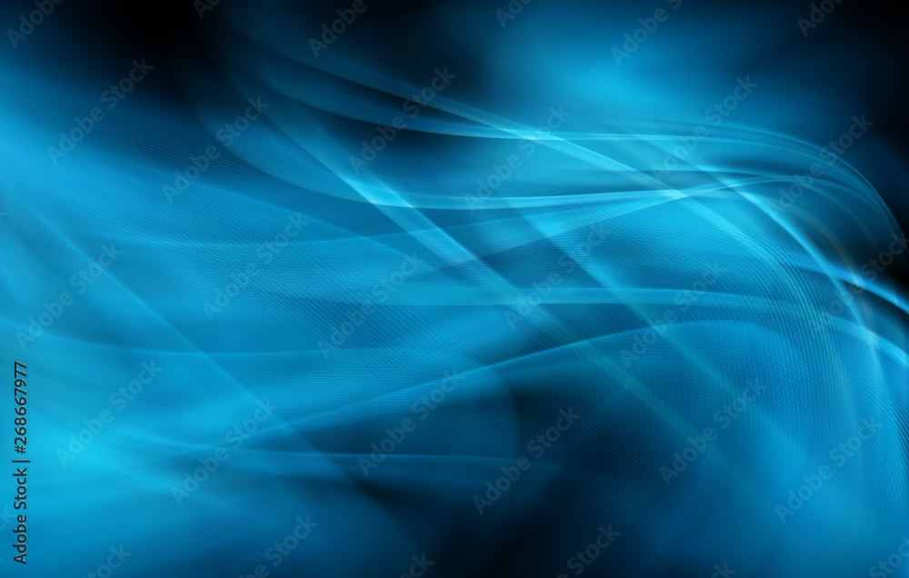 Abstract blue background, abstract lines twisting into beautiful bends Abstract blue background, abstract lines twisting into beautiful bends