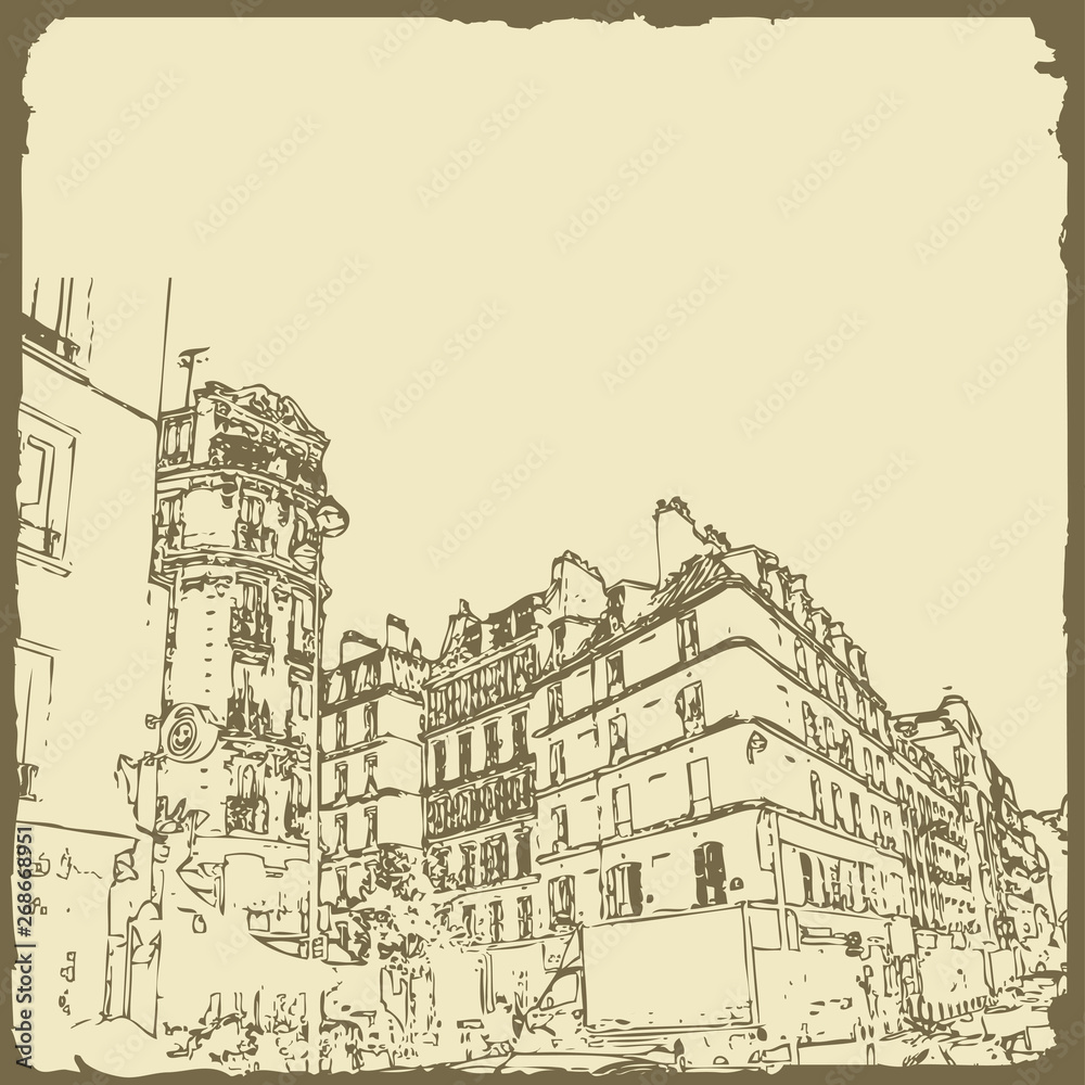 Graphic illustration with decorative architecture 13