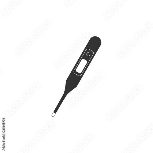 Medical digital thermometer for medical examination icon isolated. Flat design. Vector Illustration