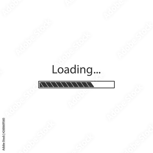 Loading icon isolated. Progress bar icon. Flat design. Vector Illustration