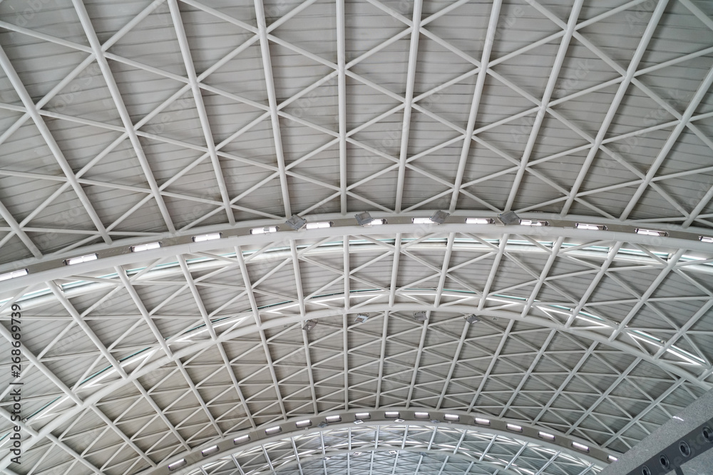 Obraz premium interior view of ceiling with steel structure
