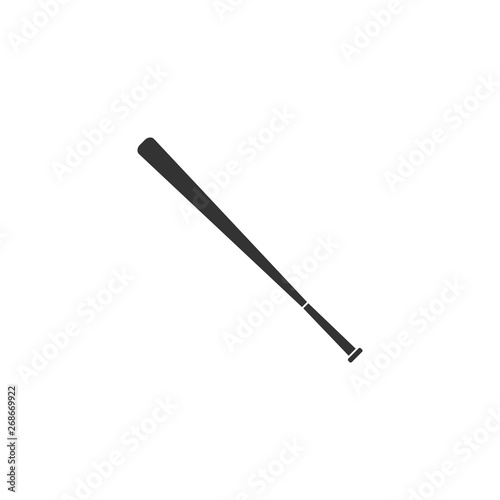 Baseball bat icon isolated. Flat design. Vector Illustration
