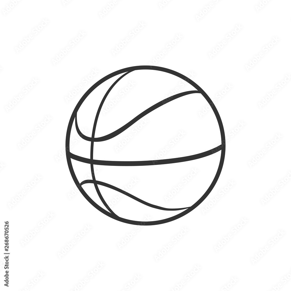 Basketball ball icon isolated. Sport symbol. Flat design. Vector Illustration Basketball ball icon isolated. Sport symbol. Flat design. Vector Illustration